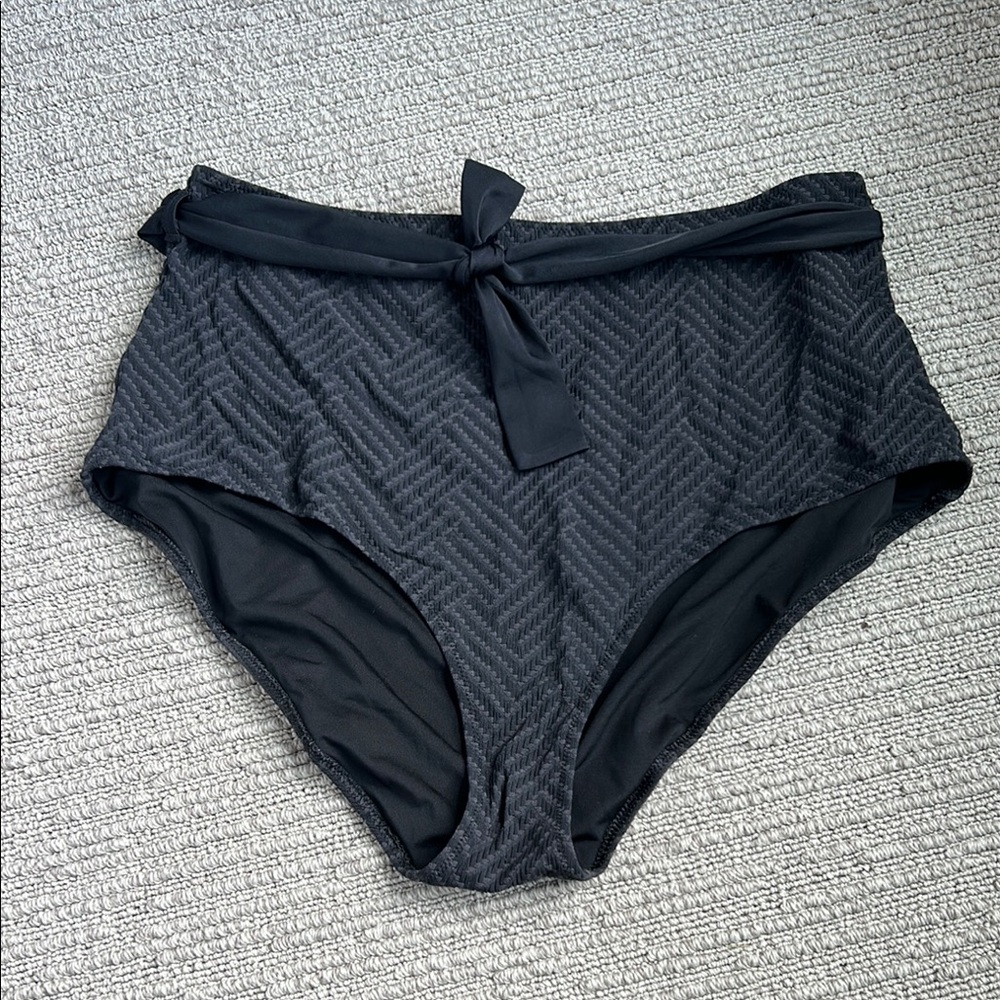 Black High-Waisted Bikini Bottoms